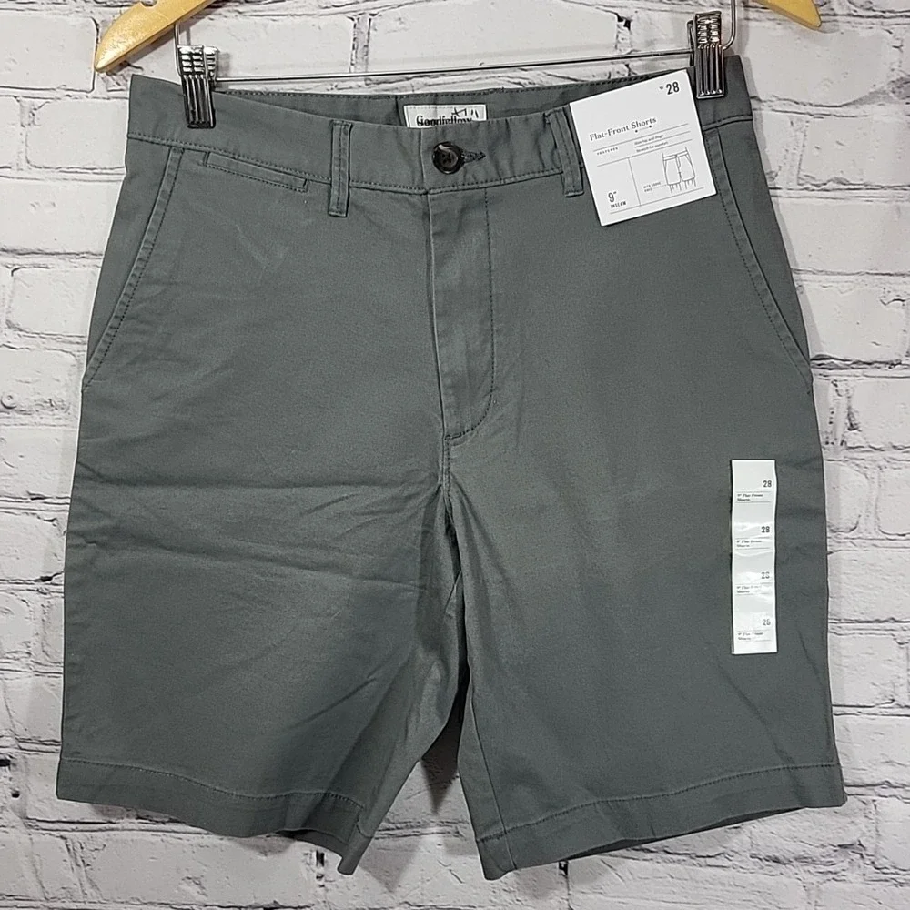 Goodfellow Shorts‎ Mens 28 Gray Flat Front Hits Above Knee Chino NWT New